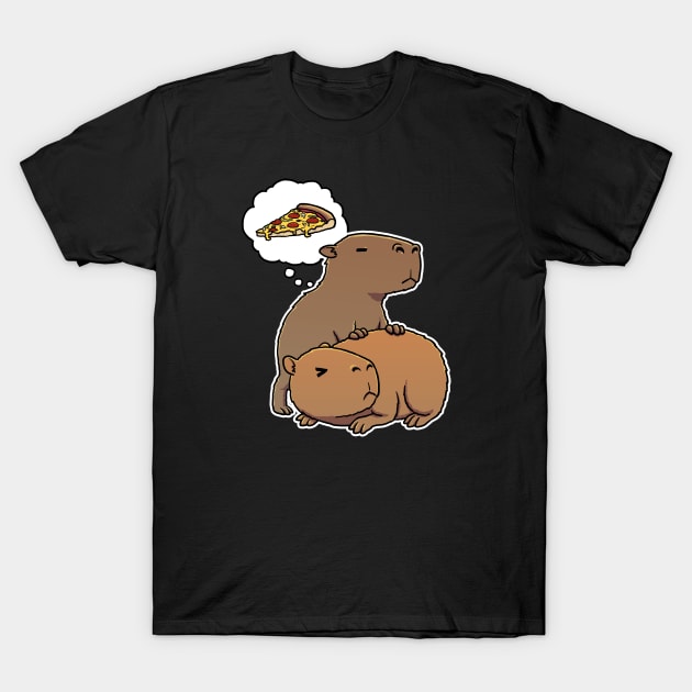 Capybara hungry for Supreme Pizza Capybaras T Shirt TeePublic